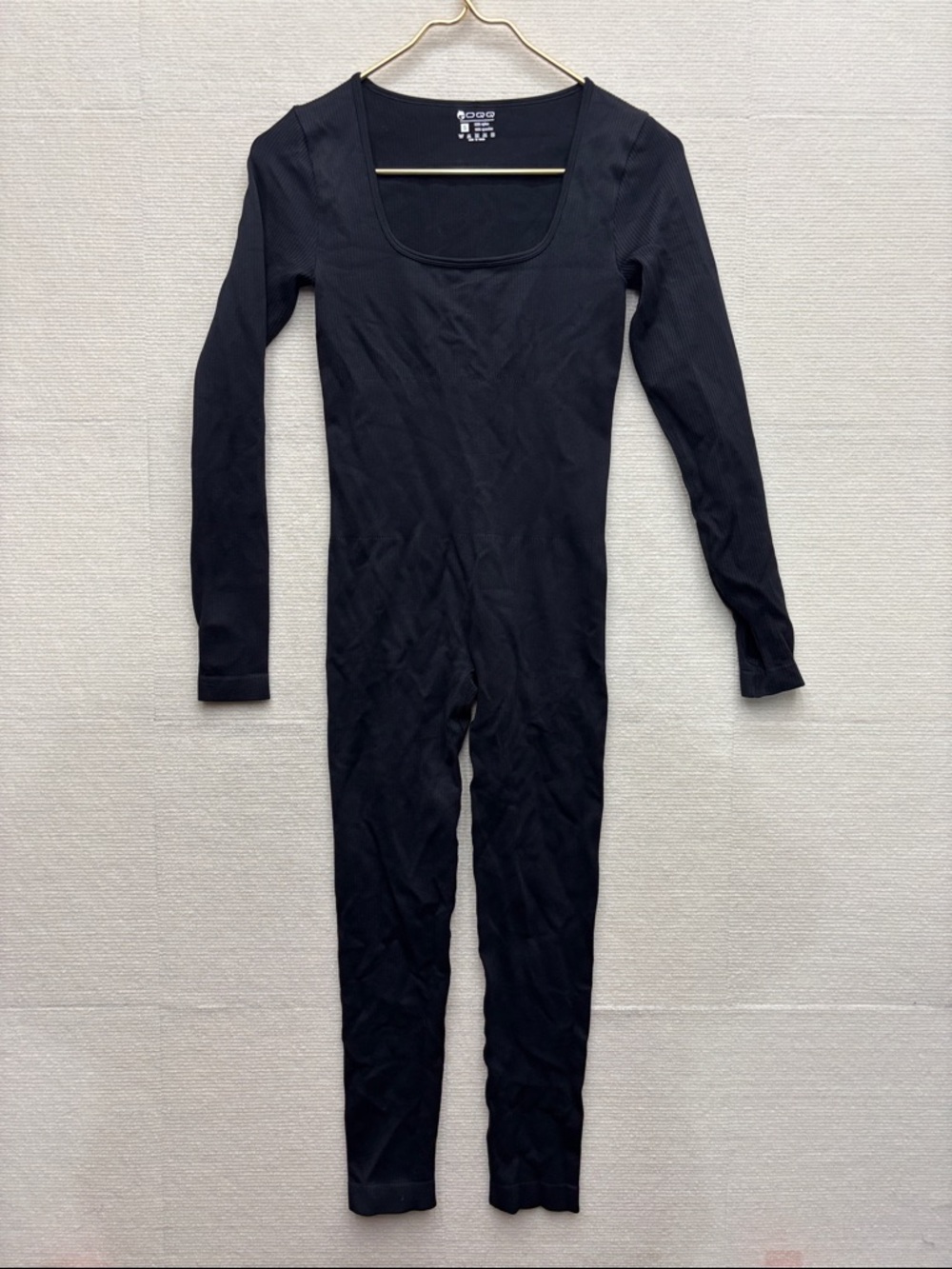 OQQ | Black Long-Sleeve Jumpsuit small